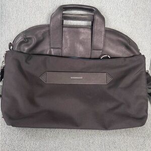 Mandarina Duck leather and canvas briefcase/laptop bag